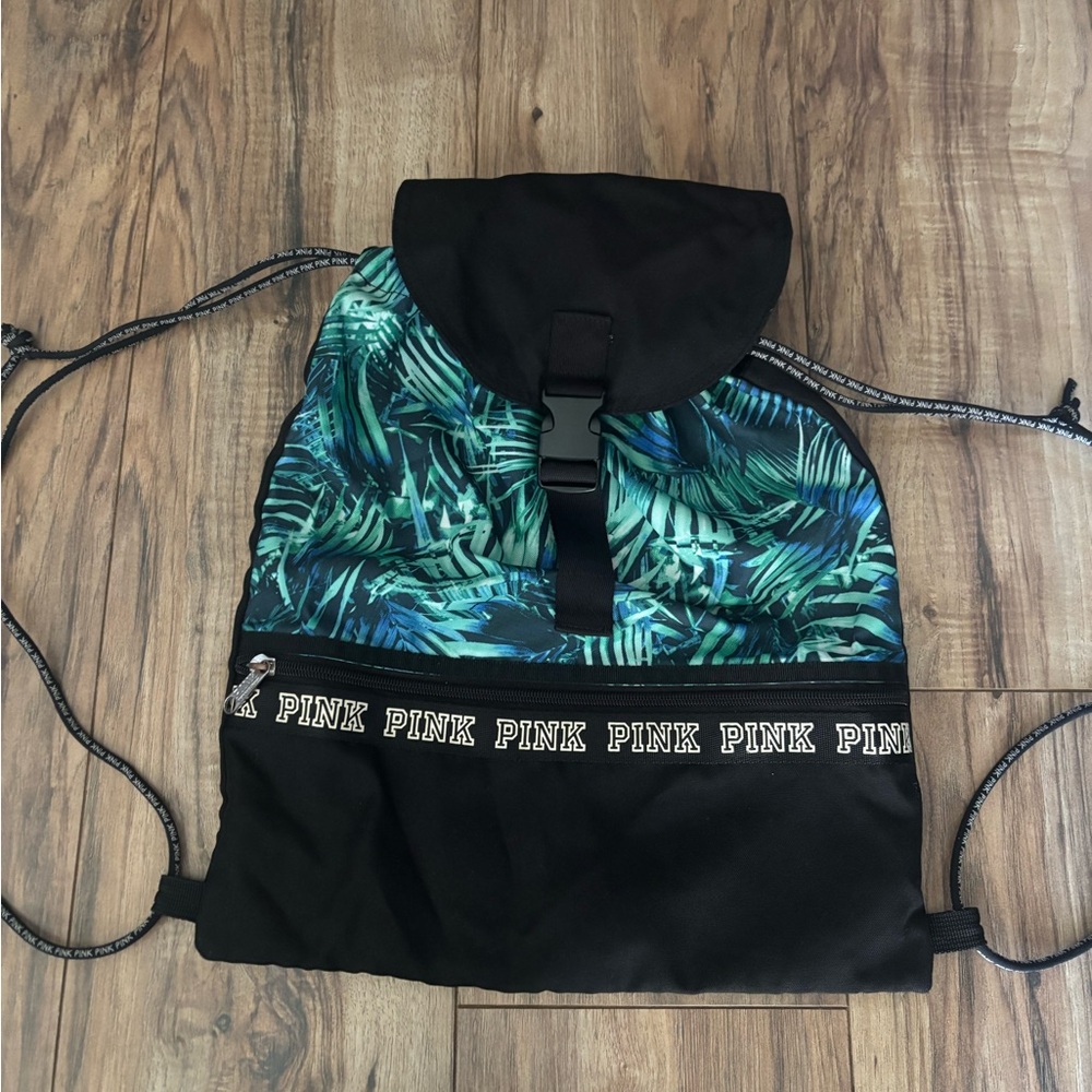 VS Pink Drawstring Backpack
